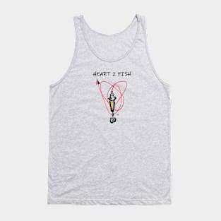 Fishing Valentines Day, Heart 2 Fish Tank Top